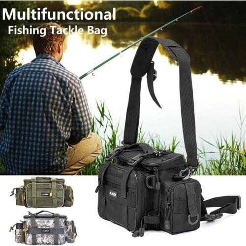 Fishing Bag Large Capacity Multifunctional Lure Fishing Tackle Pack Outdoor Shoulder Bags 40cmX17cmX20cm