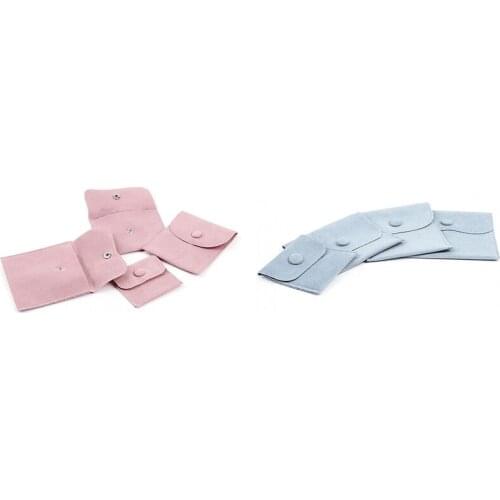 Jewelry Bag Purse Velvet Bag Snap Button Bag Thick and Delicate Velvet Ring Necklace Jewelry Storage Bag