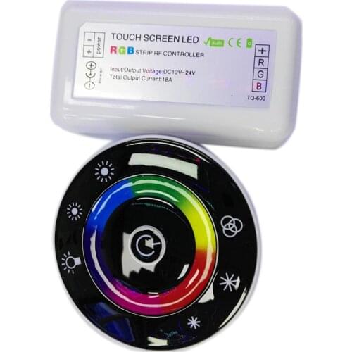 DC12V-DC24V LED Touch Round RGB Controller 18A 7 Keys RF Remote controller for 3528 2835 5050 LED strip lights