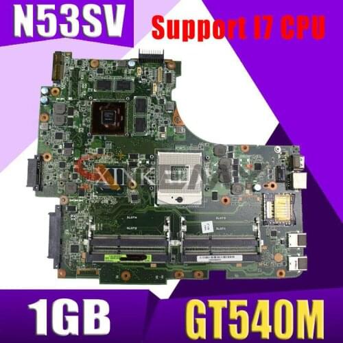 XinKaidi N53SV Laptop motherboard for ASUS N53SN N53SM N53SV N53S N53 Test original mainboard GT540M 1GB HM65