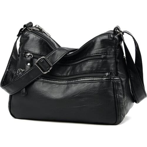 Women Leather Crossbody Bag Handbags Female Messenger Bags Designer Top-handle Tote Shoulder Bags
