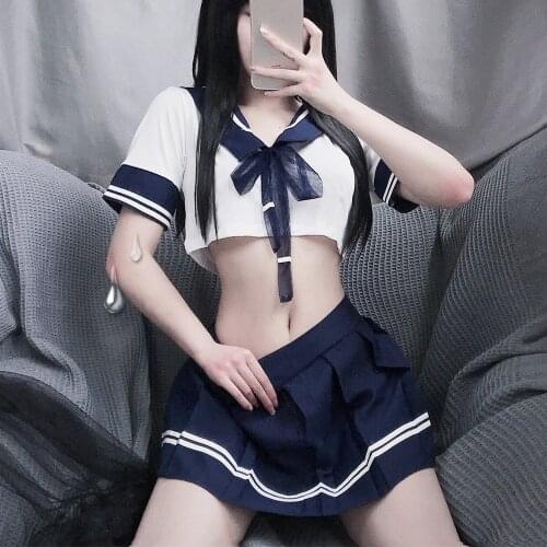 Janpense Student JK Uniform Ladies Cosplay Lingerie Sexy Women Role Play Miniskirt Hot Outfit Erotic Costumes