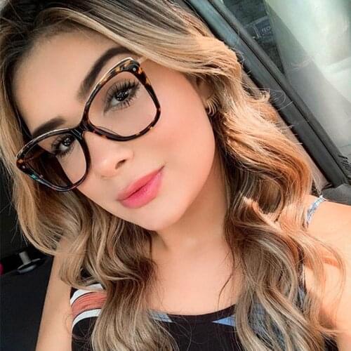 Sexy cat eye Transparent glasses frame women 2020 Vintage leopard Clear lens metal frame womens eyeglasses frame fashion óculos
