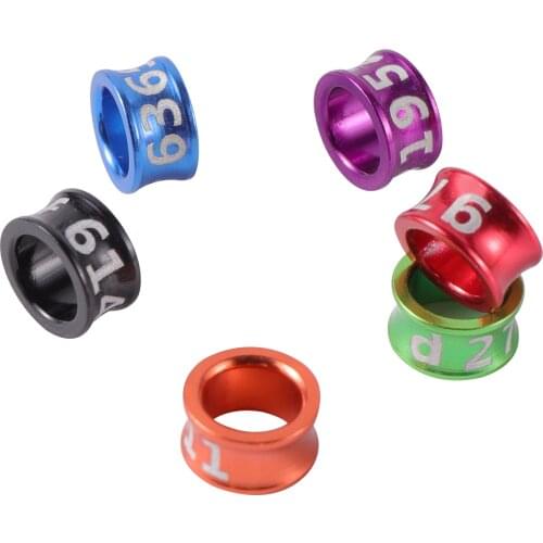 10 pcs 4mm/4.7mm Aluminum Bird Foot Ring Outdoor Flying Training Race Identification Tag Training Behaviour Tool Mixed Colors