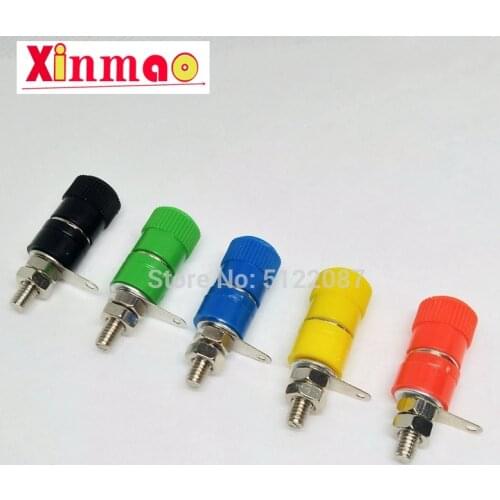 10PCS Terminal Blocks JS-910B JS-919 4mm Amplifier Terminal Connector Binding Post Banana Plug Jack Mount 5 Color Each 2Pcs Red