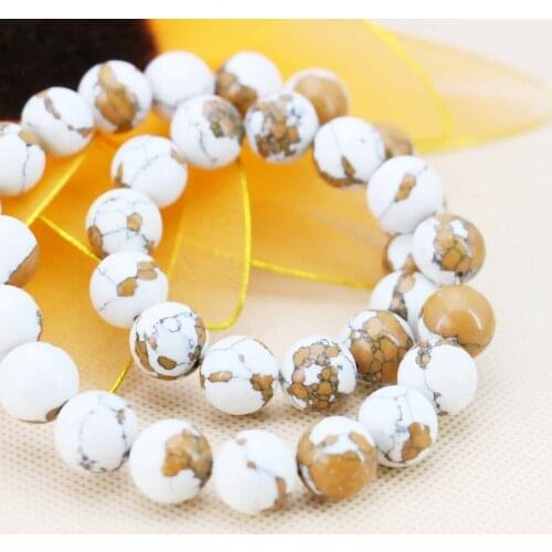 12mm Accessories White tigers stone Turkey loose DIY beads Jewelry crafts making design 15inch Girls Gifts stone Fitting Female