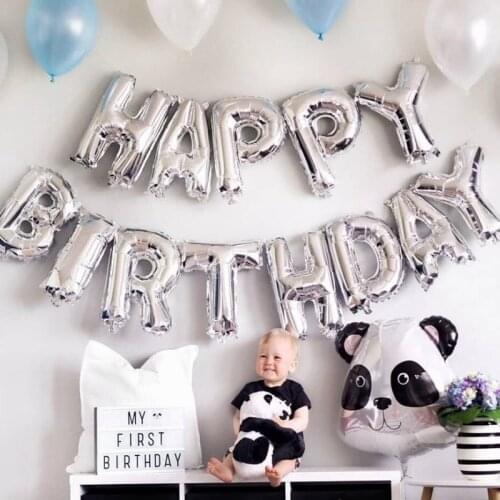 13Pcs/set Happy Birthday Letter Balloons 16inch Aluminium Foil Balloon Inflatble Air Ballon Birthday Party Decoration Supplies