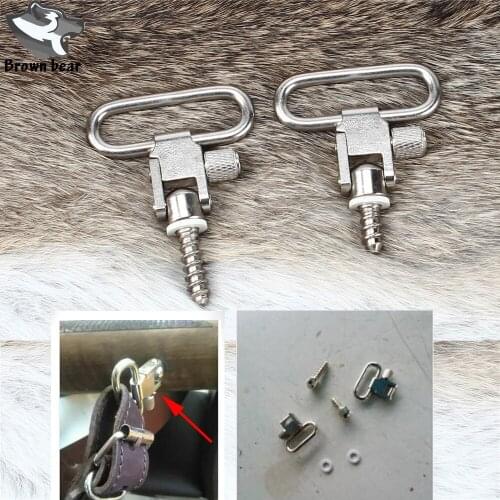 2PCS Tactical 1.25" QD Push Button Detachable Sling Adapter Sling Swivels for Most Bolt Action Rifle Gun Hunting Accessories