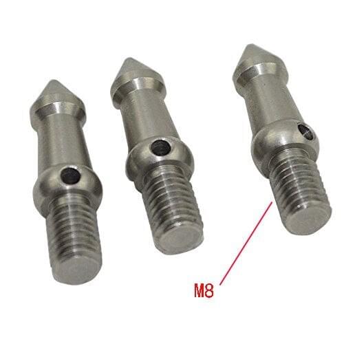 3pcs Stainless Steel M8 Tripod Spikes (L)38mm*(W)12mm*(H)11mm (Pack of 3)