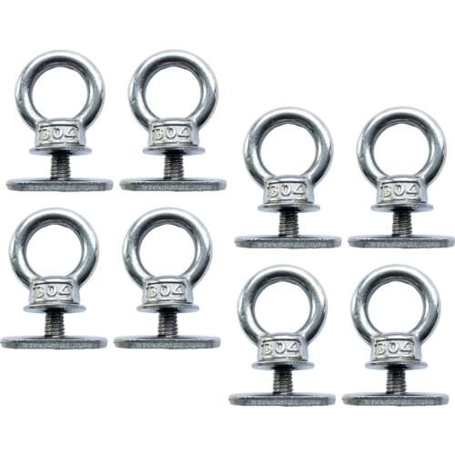 8pcs Kayak Track Mounting Tie Down Eyelet Screw Nut Hardware Leash Holder