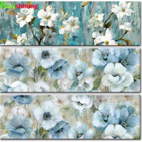 Large size white flowers 5d diy Diamond painting mosaic Diamond Embroidery full round square drill rhinestones painting,N1827