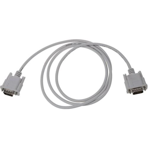 AU42 -VGA DB15 Male To RS232 DB9 Pin Male Adapter Cable / Video Graphic Extension Cable (White, 1.5M)