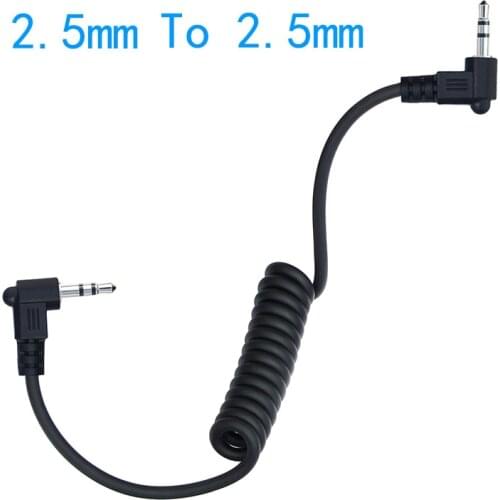 2.5mm to 2.5mm Audio Cable Dual Right Angle Coiled Jack 2.5 to 2.5 Male Aux Cable 3 Pole