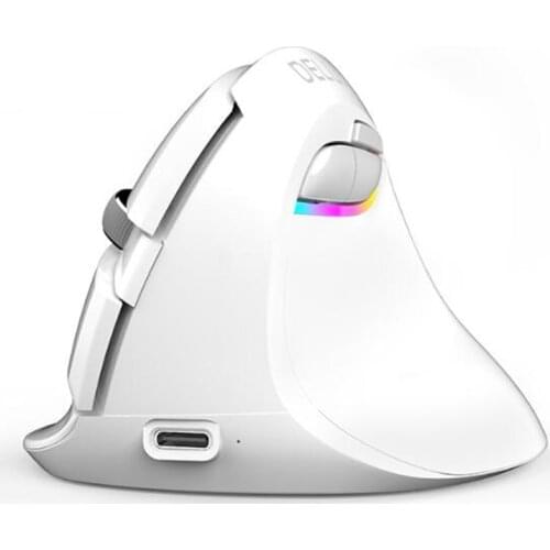 Bluetooth 3.0 Wireless 2.4G rechargeable mouse laptop office light-emitting vertical mouse computer peripheral supplies