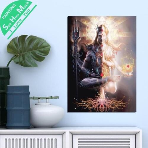 1 Piece Snow Mountain Parvati God HD Printed Canvas Wall Art Posters and Prints Poster Painting Framed Artwork Room Decoration