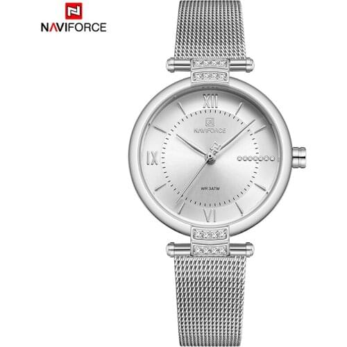 2021 New NAVIFORCE Top Brand Women Watches Lady Diamond Waterproof Quartz Wrist Watch Female Luxury Fashion Elegant Quartz Watch