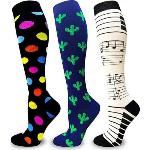 New Compression Stockings Knee High 20-30 Mmhg Fit for Medical Edema Diabetes Varicose Veins Nursing Pregnancy Circulation