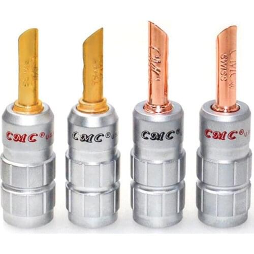 Hifi Brass Banana BFA Male Plug Jack 4mm Screw Wire No Soldering Connector Gold Plated Audio Speaker Cable banana connector