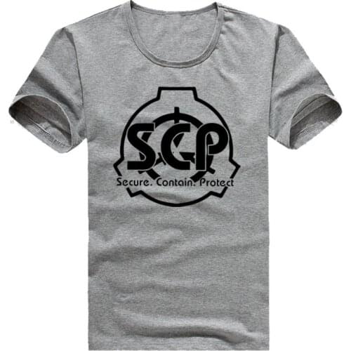 Anime SCP Special Containment Procedures Foundation Cotton Casual T-Shirt Tee Shirt Lovers Comfortable T-Shirt Tee Shirt