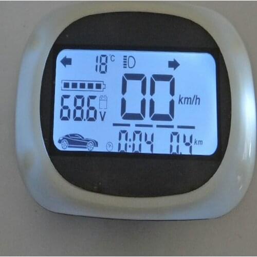Electric bike speedometer LCD display 36v48v60v72v80v84v96v+speed/battery level indicator+ turning signal colored white screen