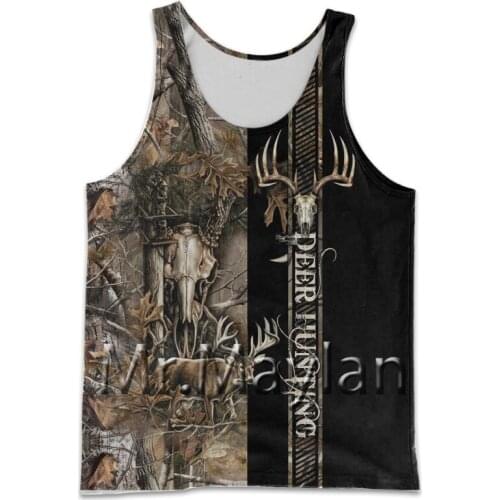 Animals Deer Hunting 3D Summer Mens Tank top Fashion Tanktop Casual Tee Vest Streetwear Men clothes 2020 Oversized 5XL NR199