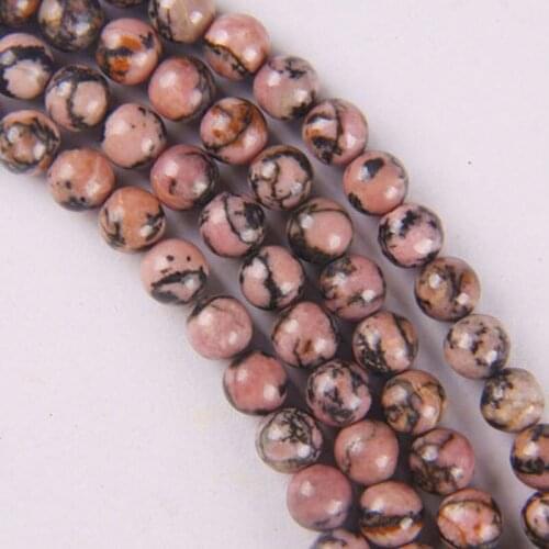 6MM Natural Rhodonite Round Loose Beads 16 Inch Jewelry Making B045