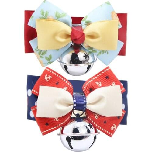 Legendog Hot Selling Bow Small Cat Collar With Bell Adjustable Buckle Strap Cat Collar Pet Dog Supplies Cat Dog Accessories