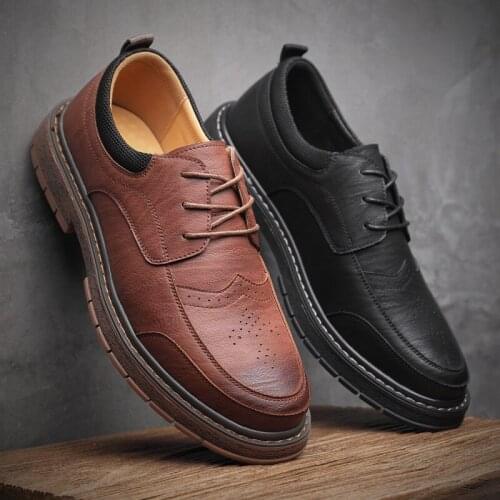 Men Genuine Leather Shoes Casual Formal Business Oxford Dress Shoes Fashion Sneakers Men Shoe