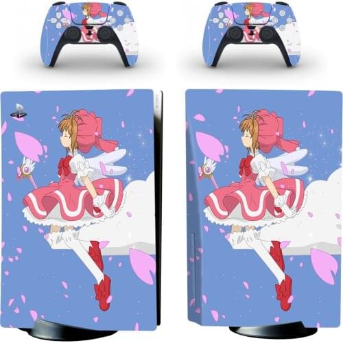 Card Captor SAKURA PS5 Standard Disc Skin Sticker Decal Cover for PlayStation 5 Console & Controller PS5 Disk Skin Sticker