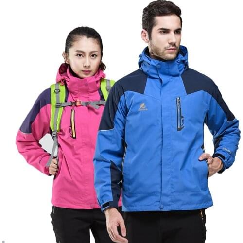 2019 New Brand Men Women Spring Winter 3 in 1 Removable Two-piece Waterproof Windproof Breathable Climbing Outdoor Jacket