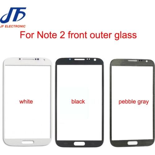 Front LCD Outer Glass Lens replacement for Samsung Galaxy Note 2 II N7100 touch panel Glass 10pcs/lot