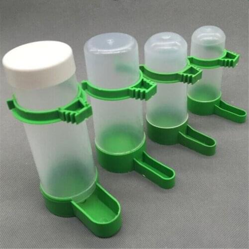 Plastic Bird Water Drinker Feeder Waterer with Clip Pet Bird Supplies Dispenser Bottle Drinking Cup Bowls for Pet Parrot Cage