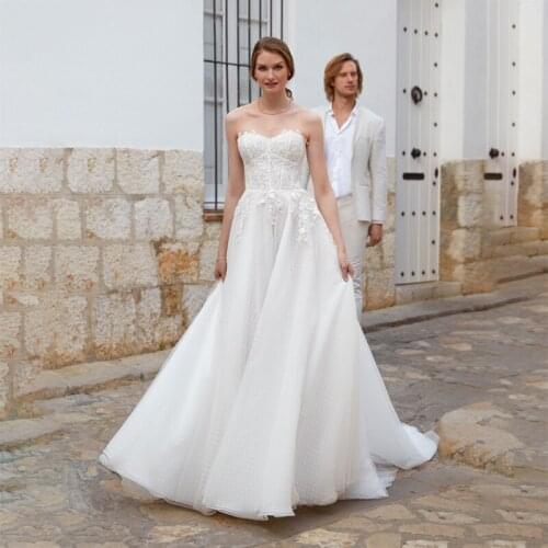 Retro Country Wedding Dresses 2021 Sweetheart A Line Appliques Tulle Floor Length Bridal Gowns свадебное платье