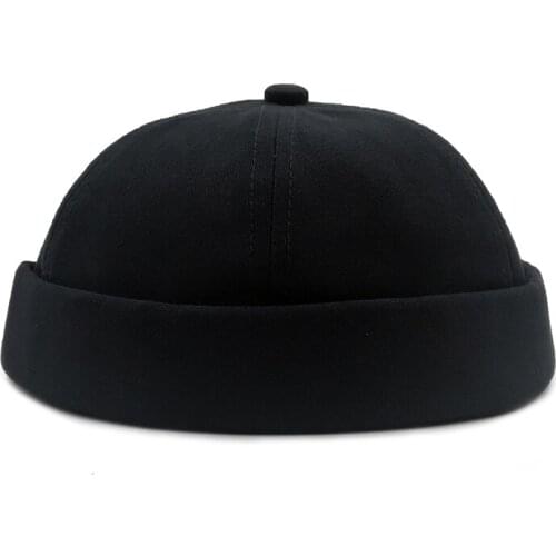 Vintage Hip Hop Men Hat Cotton Retro Skullcap Adjustable Brimless Hat Landlord Breathable Beanie Hat Sailor Portable Melon Cap