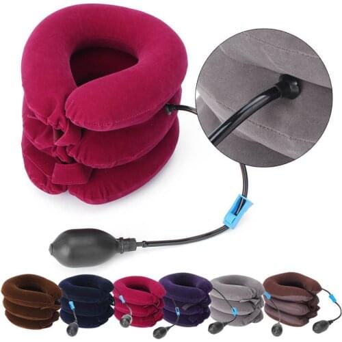 Cervical Traction Collar Medical PVC line Neck Massage Device Support Brace Posture Corrector Pain Relief neck care