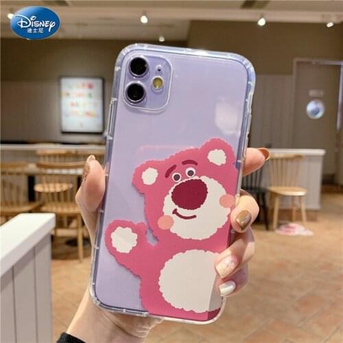 DISNEY Winnie the Pooh Silicone Case for IPhone 11 12Pro 7 8 x xs Official Liquid Silicon 360 Full Cover zz0521-7
