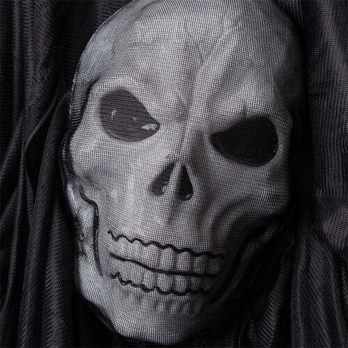 Halloween Decoration Voice Luminous Gauze Host Ornaments Horror Props Hanging Skeleton Ghost Mask Hanging Gauze Bar Secret