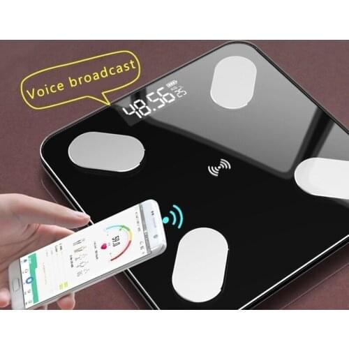 26*26cm Body Fat Scale Smart BMI Scale LED Digital Bathroom Wireless Weight Scale Balance bluetooth APP Android IOS
