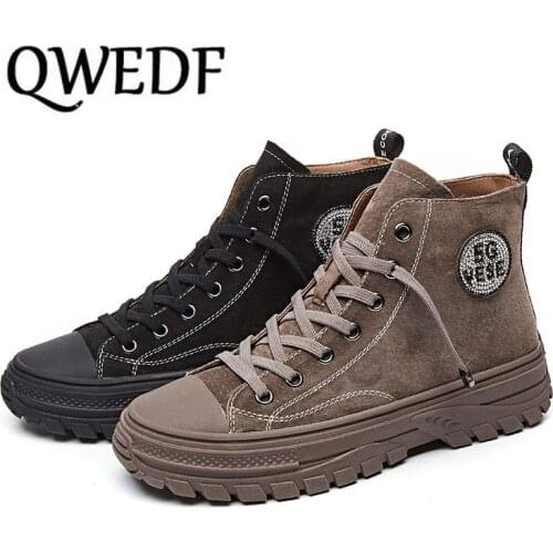 2019 spring Solid Color Womens Casual Shoes Vulcanized Sneakers women High Top Canvas Flats Shoe Lace Up Footwear X12-41