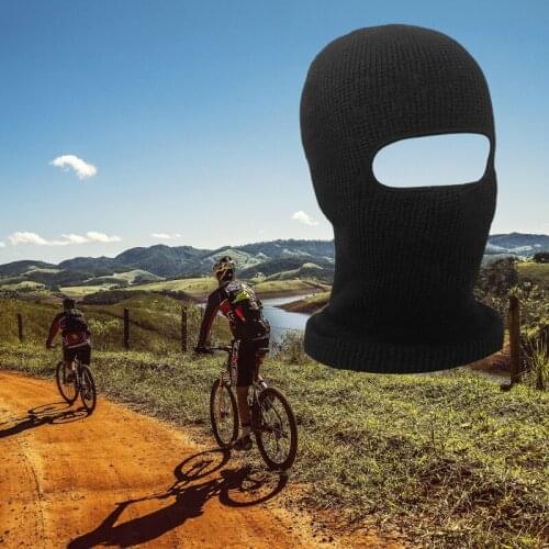 L93F Unisex Winter Warm Knit One Hole Ski Mask Balaclava Hat Windproof Full Face