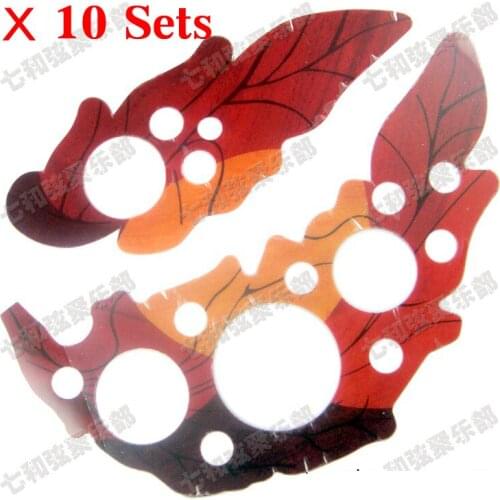 10 Sets Leaf Design Shell Acoustic Guitar Pickguard for round back ovation guitar Anti-scratch Plate free shipping