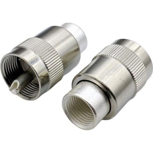 SL16 UHF connector 50-7 RF coaxial connector PL259 M type connectorfor RG8 RG213 7D-FB LMR400 50-7 coaxial cable 10pcs