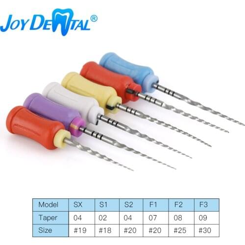 6pcs/Box Dental Endodontic NiTi Hand Use Super Rotary File Blade Length 19mm 25mm Shaping Finishing Files