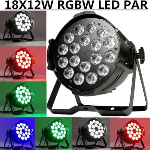 8pcs/ 18X12W RGBW LED PAR , DMX 4/8 CH led wash ligh Professional stage dj light