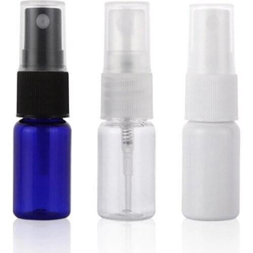 Free Shipping 25pcs/lot 5ml 0.16oz Empty Small Spray Bottle White Plastic HDPE Fine Mist Mini Spray Bottle for Travel, Cleaning