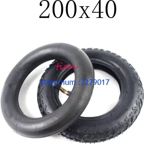 Free Shipping Rubber Tire and Wheel Hub 200X40 with A Bent Angle Valve Stem Electric Bicycle Tyre Electric Scooter Motorcycle