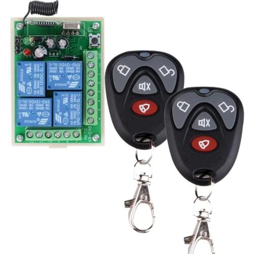 DC12V 10A 4 Channel RF Wireless Remote Control wireless Switch/Radio Controlled Switch System Receiver Transmitter 10PCS/LOT