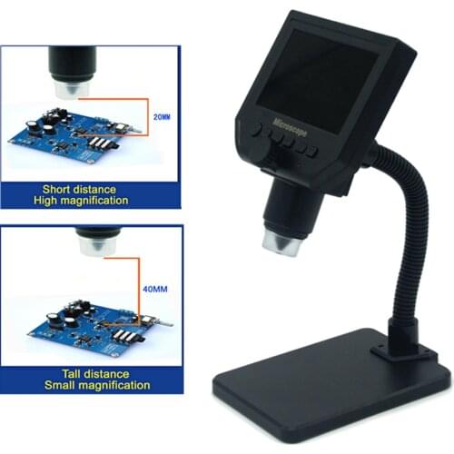 600X digital microscope electronic video microscope 4.3 inch HD LCD soldering microscope phone repair Magnifier