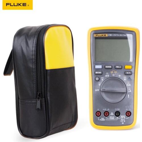 Fluke 17B+ Digital Multimeter Temperature Probe TL75 test leads +Soft Case bag