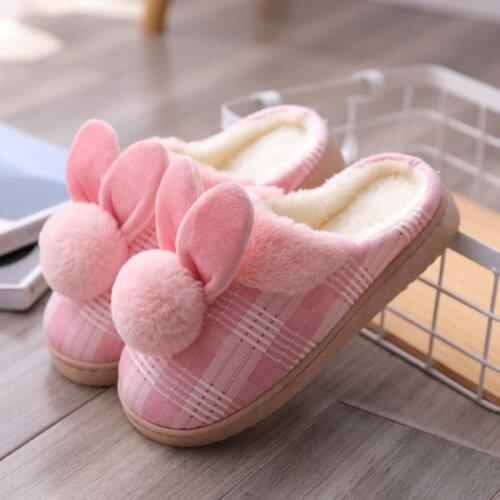Ladies warm slippers non-slip indoor slippers ladies bedroom couple slippers 2021